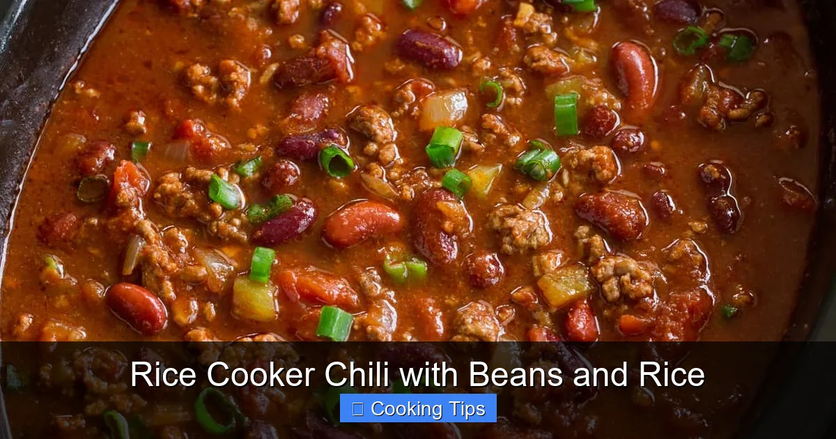 Rice Cooker Chili with Beans and Rice