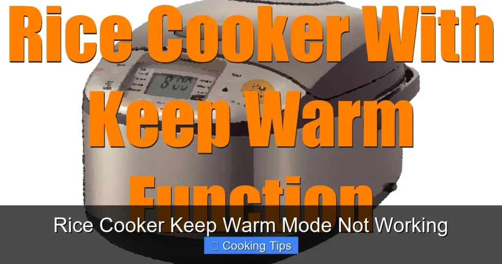 Rice Cooker Keep Warm Mode Not Working