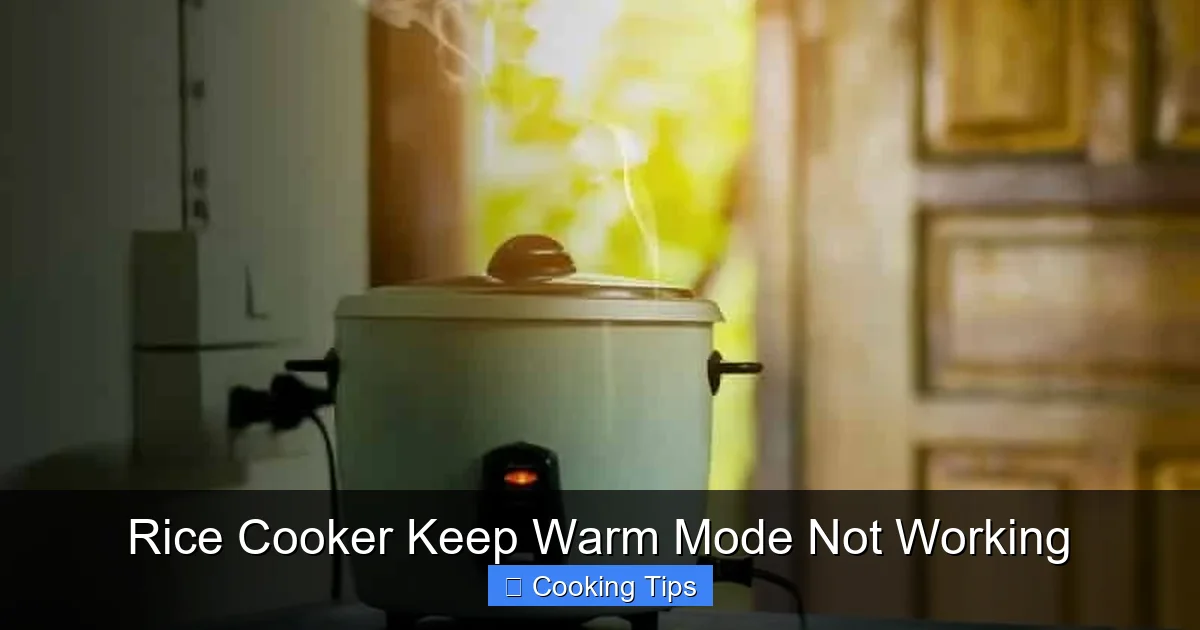 Rice Cooker Keep Warm Mode Not Working
