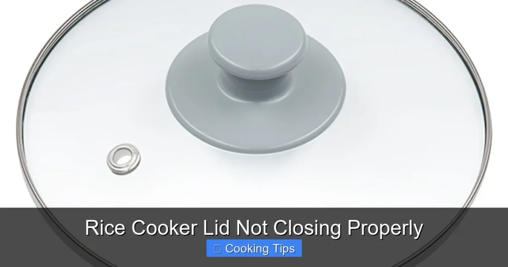 Rice Cooker Lid Not Closing Properly