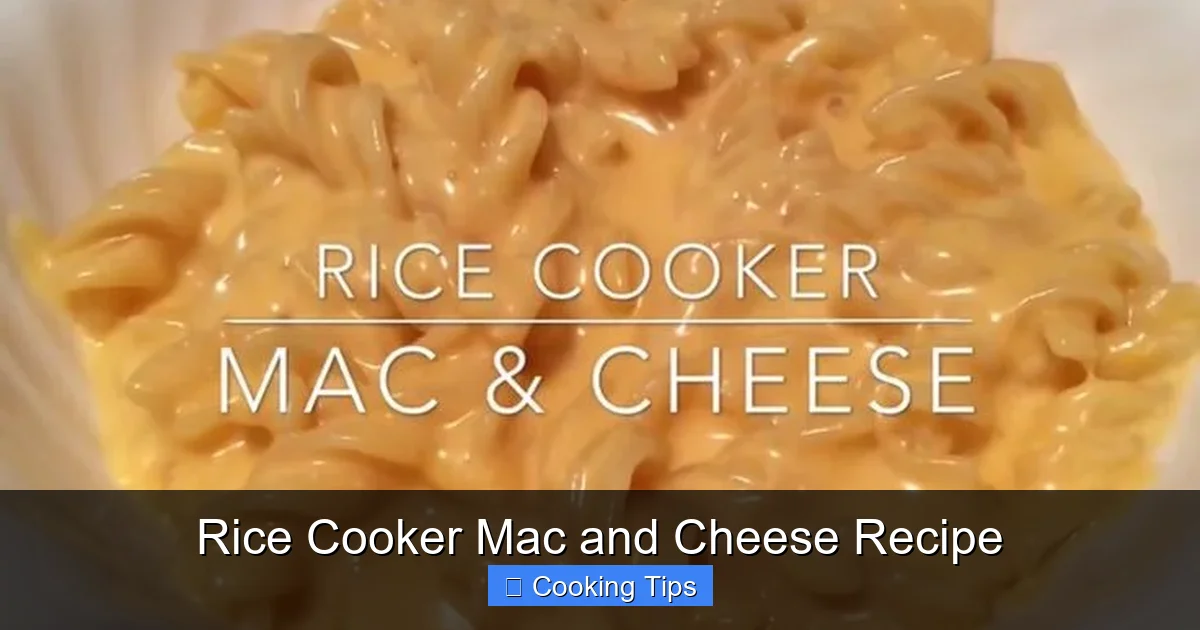 Rice Cooker Mac and Cheese Recipe