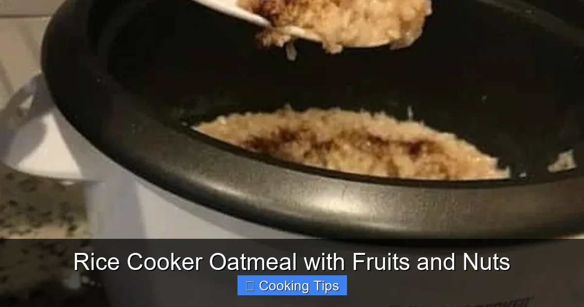 Rice Cooker Oatmeal with Fruits and Nuts