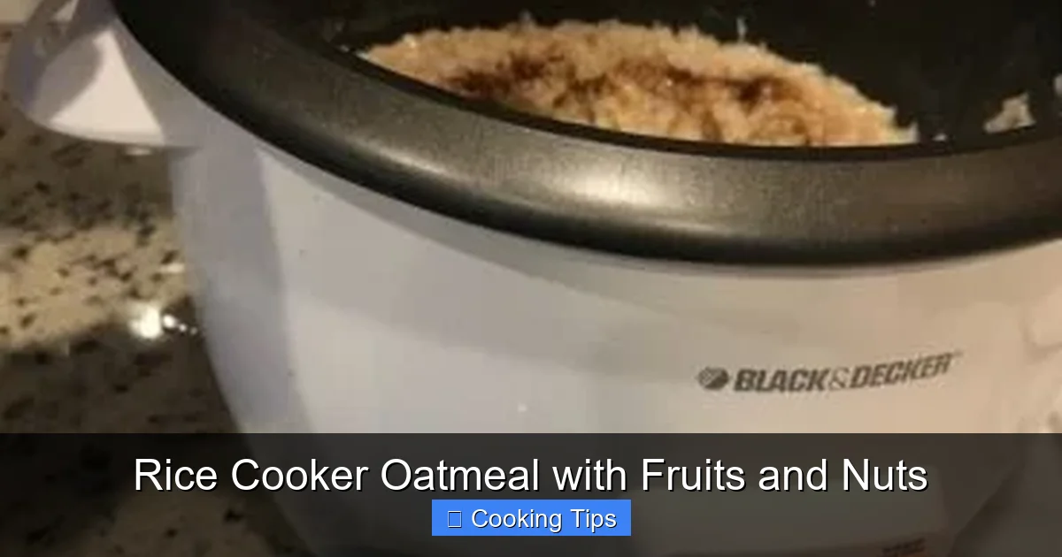 Rice Cooker Oatmeal with Fruits and Nuts