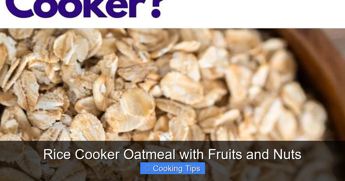 Rice Cooker Oatmeal with Fruits and Nuts