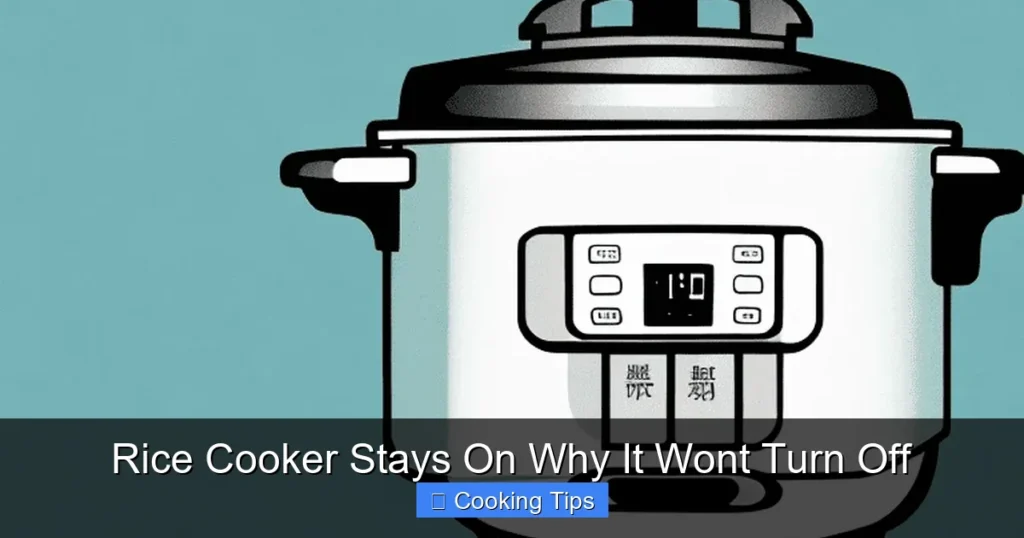 Rice Cooker Stays On Why It Wont Turn Off