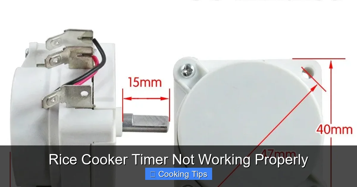 Rice Cooker Timer Not Working Properly