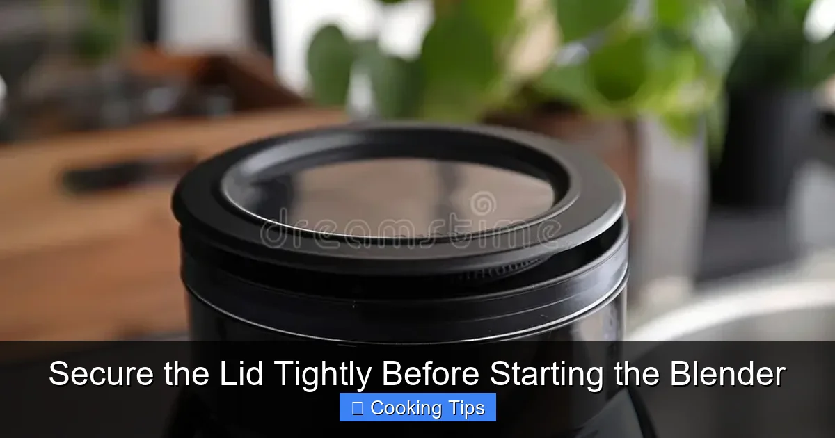 Secure the Lid Tightly Before Starting the Blender