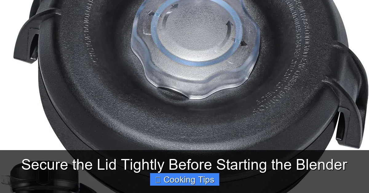 Secure the Lid Tightly Before Starting the Blender