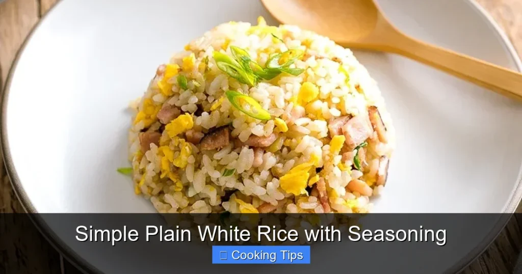 Simple Plain White Rice with Seasoning