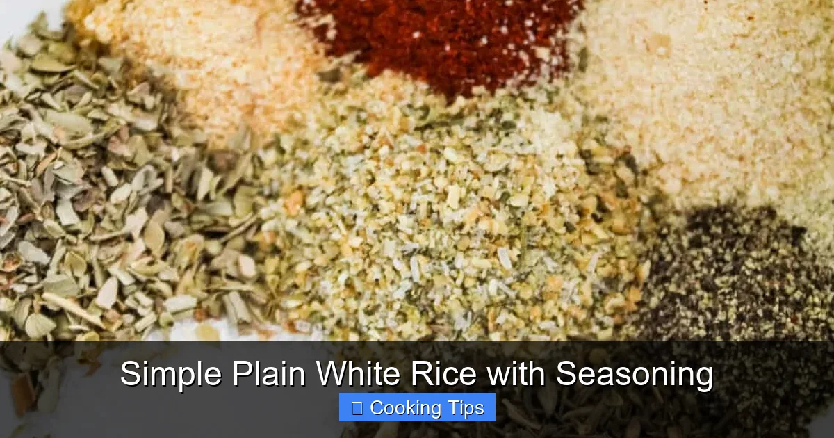 Simple Plain White Rice with Seasoning