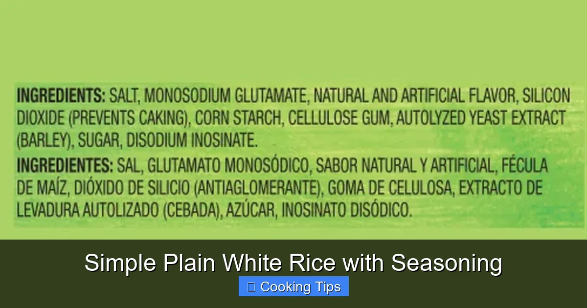 Simple Plain White Rice with Seasoning
