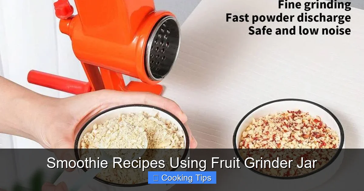 Smoothie Recipes Using Fruit Grinder Jar