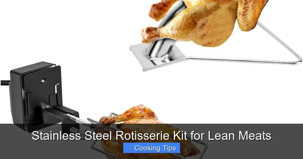 Stainless Steel Rotisserie Kit for Lean Meats