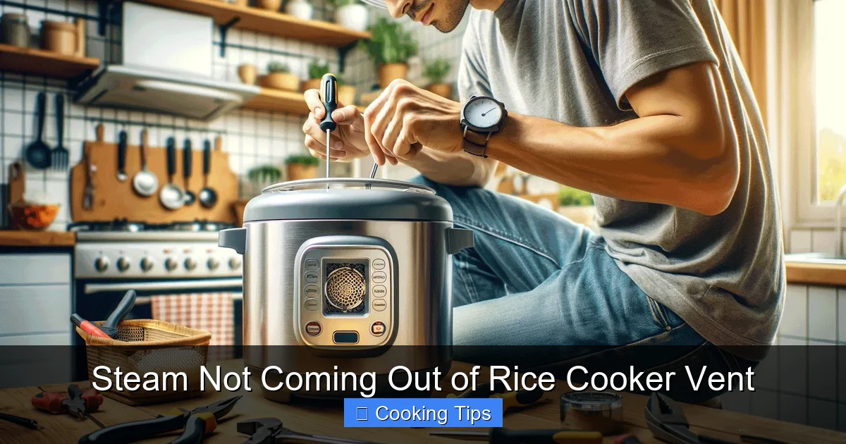 Steam Not Coming Out of Rice Cooker Vent