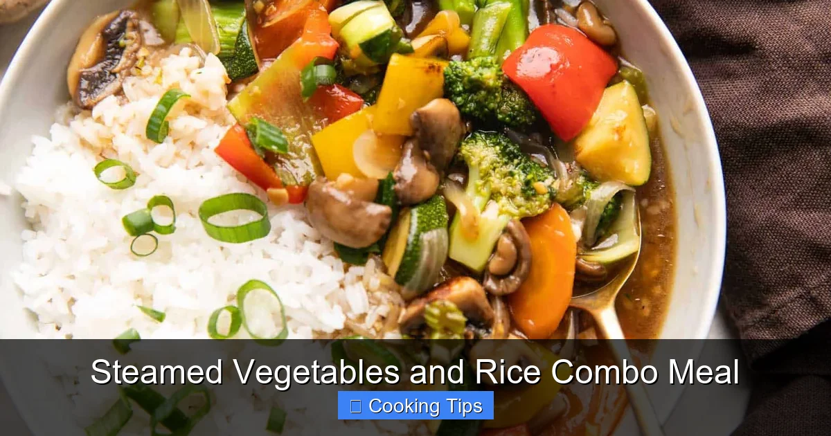 Steamed Vegetables and Rice Combo Meal