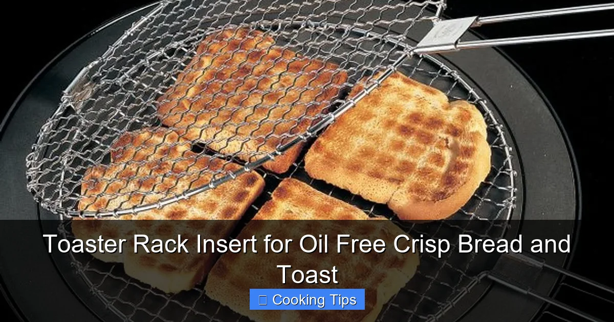 Toaster Rack Insert for Oil Free Crisp Bread and Toast