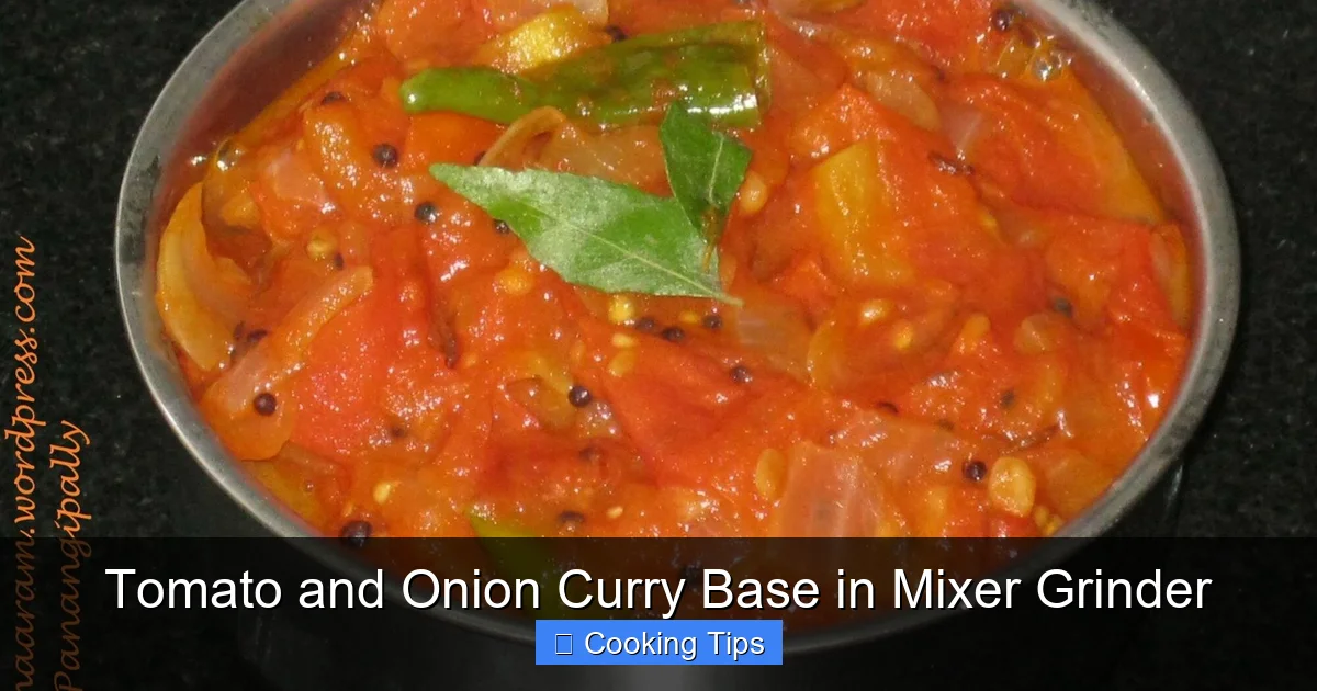 Tomato and Onion Curry Base in Mixer Grinder