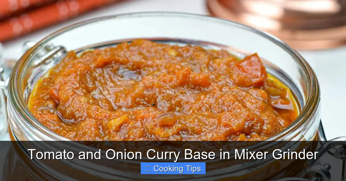 Tomato and Onion Curry Base in Mixer Grinder