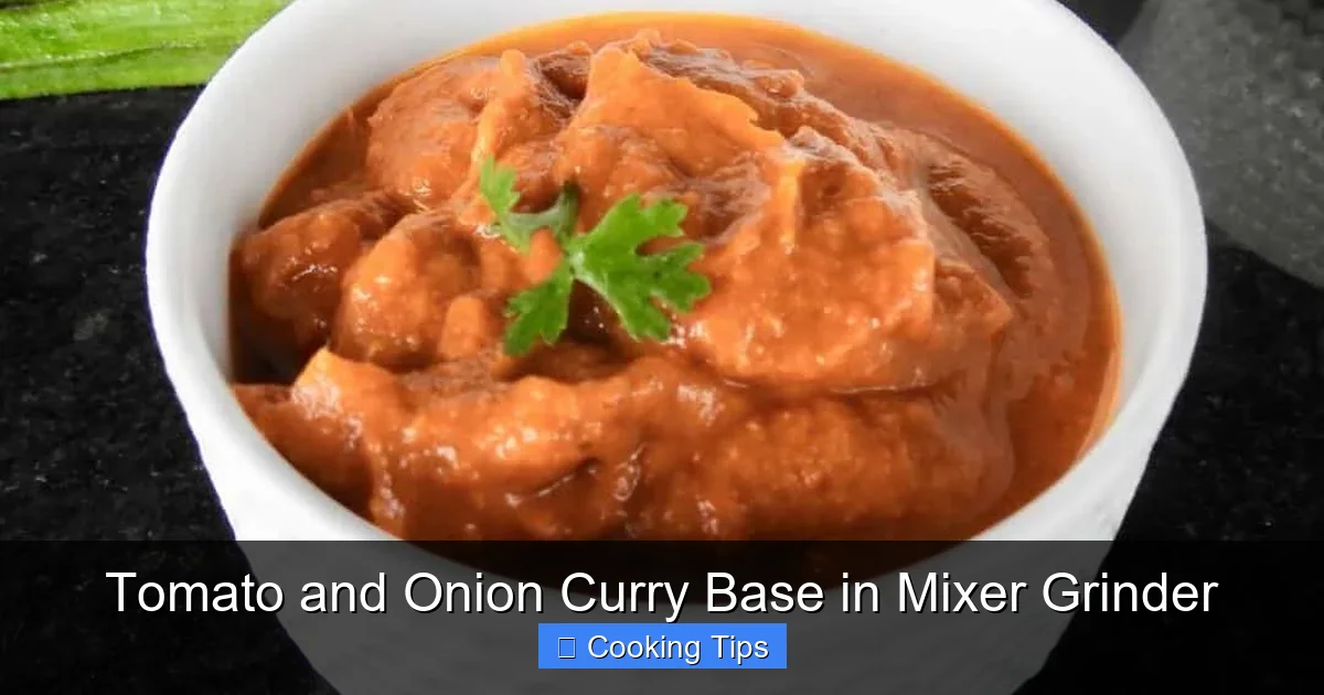 Tomato and Onion Curry Base in Mixer Grinder