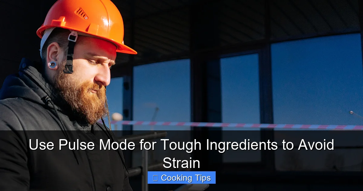Use Pulse Mode for Tough Ingredients to Avoid Strain