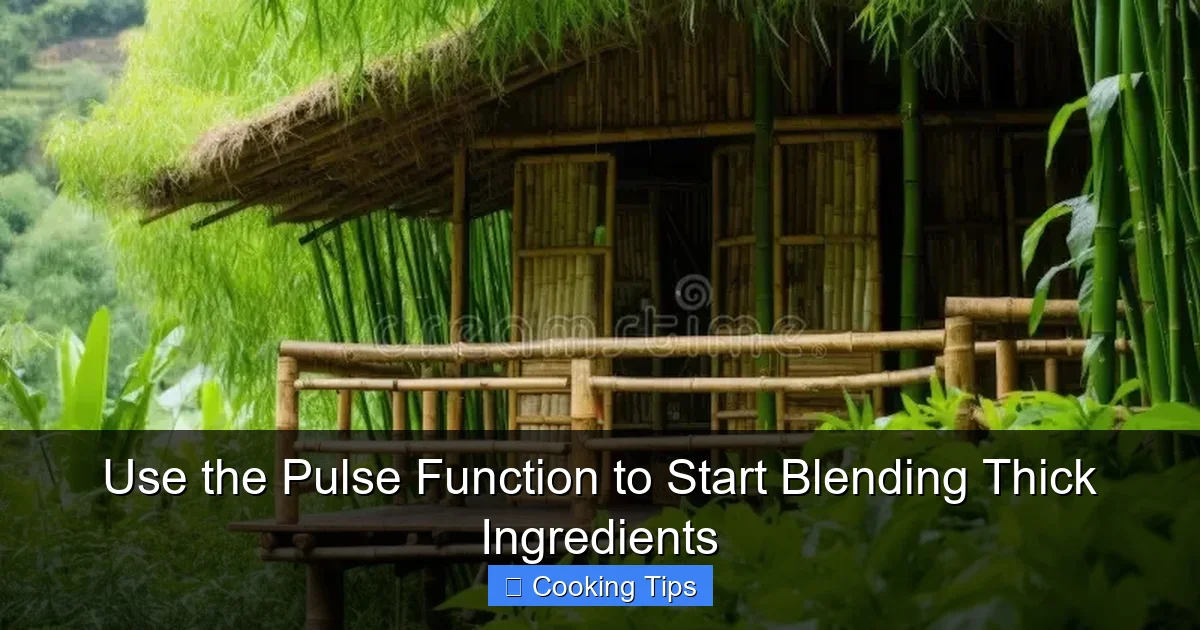 Use the Pulse Function to Start Blending Thick Ingredients