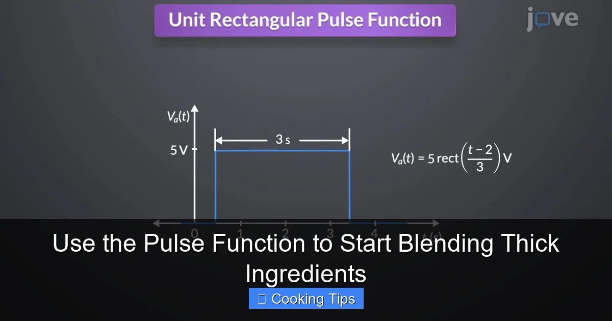 Use the Pulse Function to Start Blending Thick Ingredients