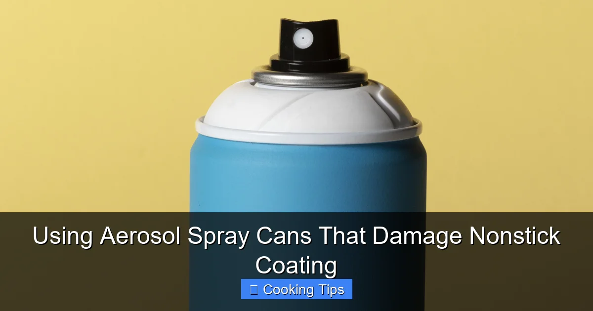 Using Aerosol Spray Cans That Damage Nonstick Coating
