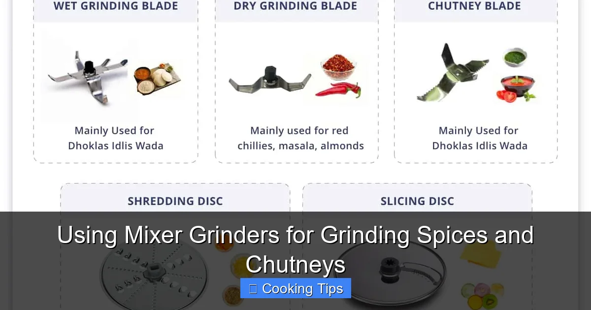 Using Mixer Grinders for Grinding Spices and Chutneys
