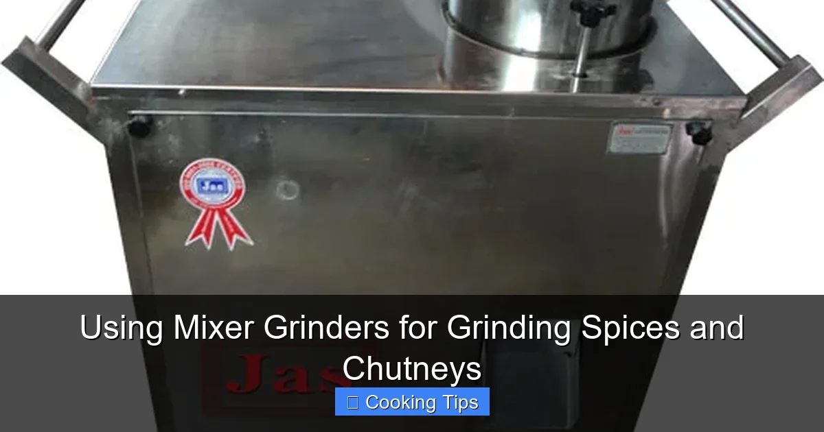 Using Mixer Grinders for Grinding Spices and Chutneys