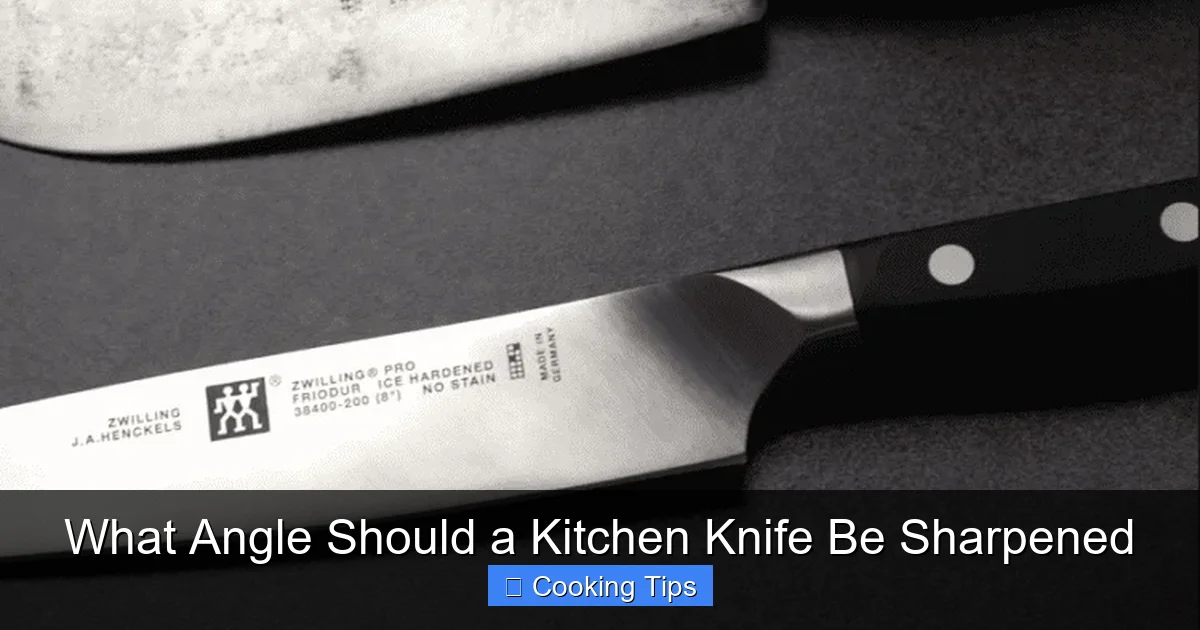 What Angle Should a Kitchen Knife Be Sharpened