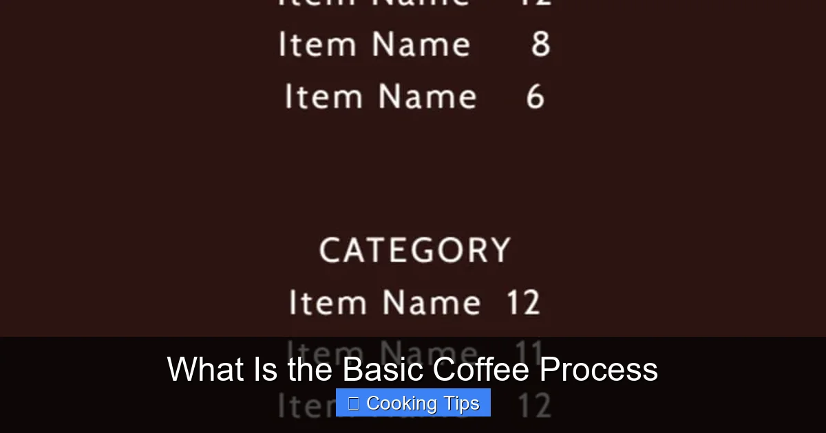 What Is the Basic Coffee Process