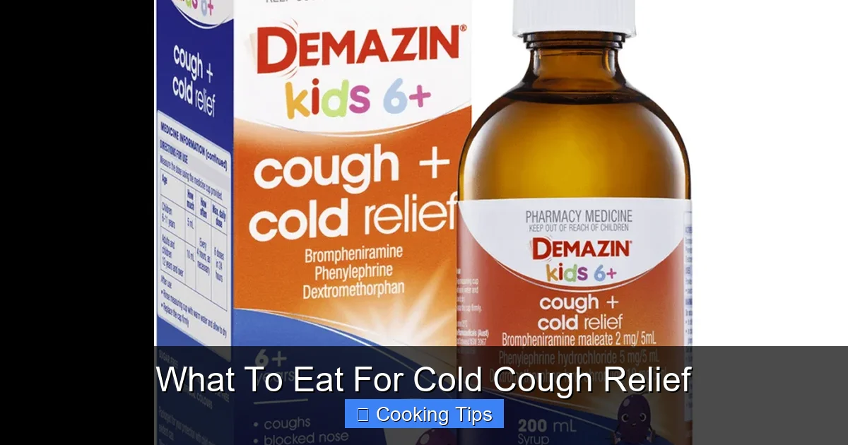 What To Eat For Cold Cough Relief