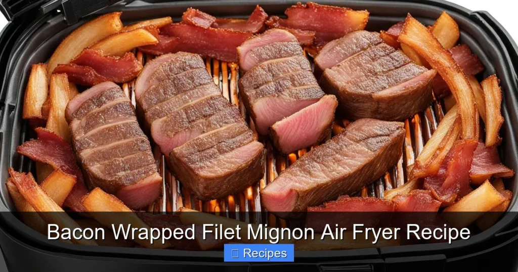 Bacon Wrapped Filet Mignon Air Fryer Recipe