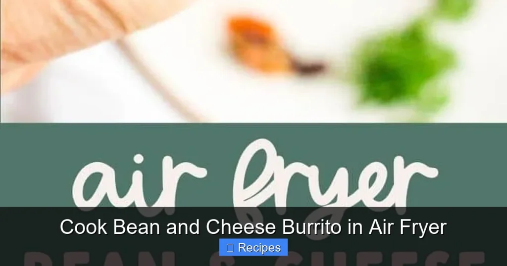 Cook Bean and Cheese Burrito in Air Fryer