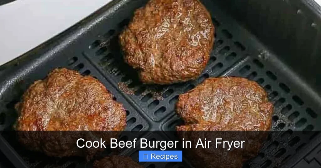 Cook Beef Burger in Air Fryer