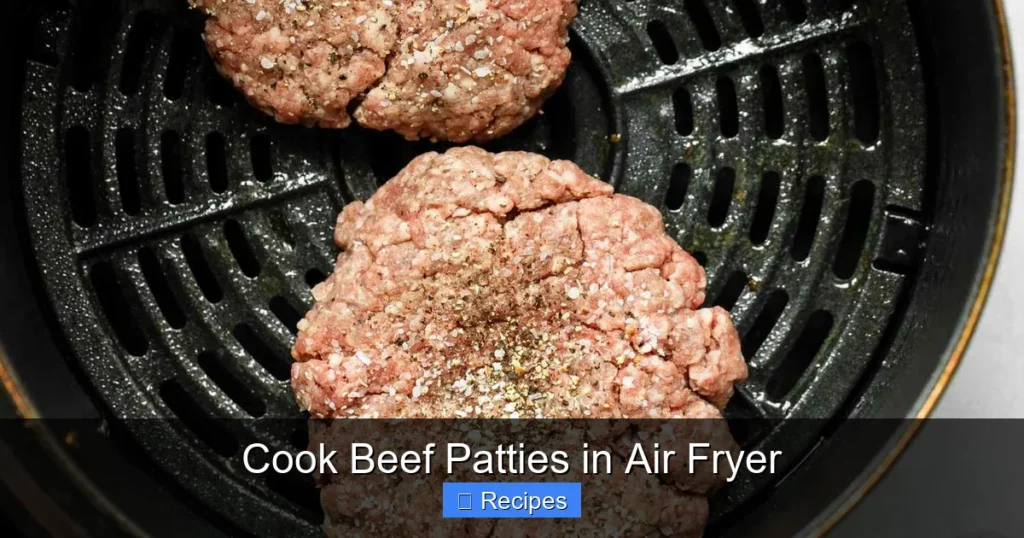 Cook Beef Patties in Air Fryer