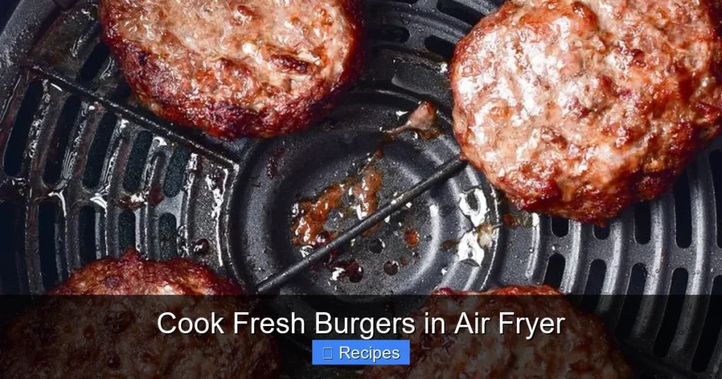 Cook Fresh Burgers in Air Fryer