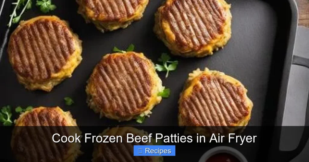 Cook Frozen Beef Patties in Air Fryer