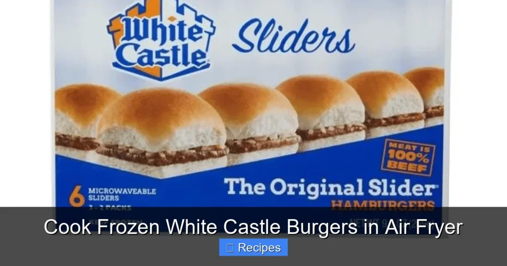 Cook Frozen White Castle Burgers in Air Fryer