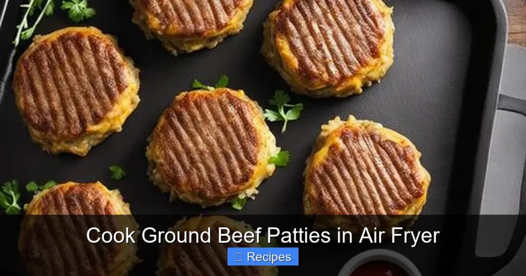 Cook Ground Beef Patties in Air Fryer