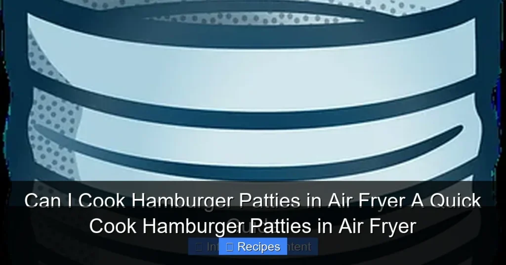 Cook Hamburger Patties in Air Fryer