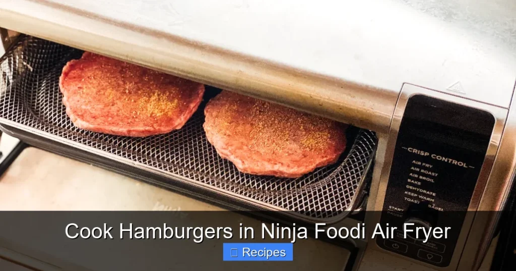 Cook Hamburgers in Ninja Foodi Air Fryer