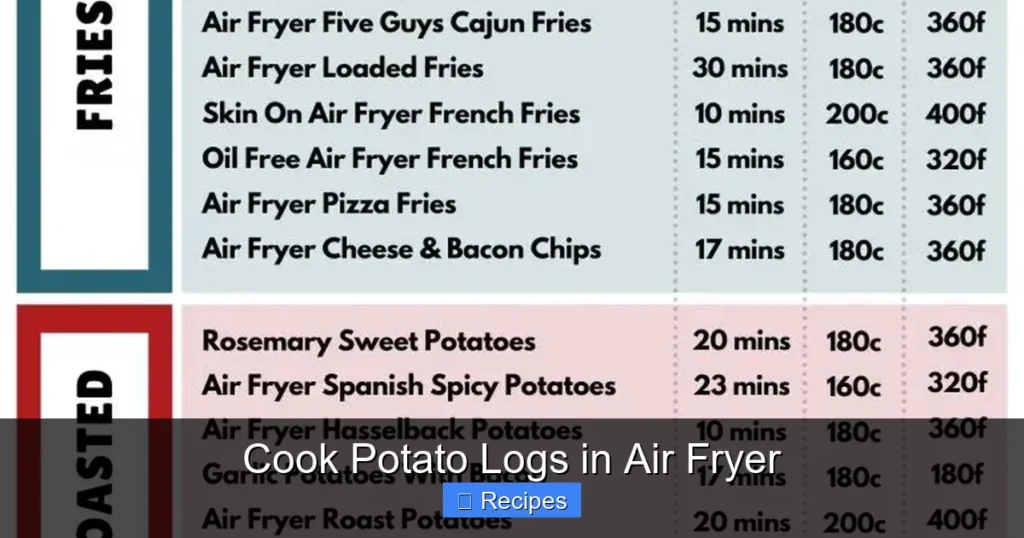 Cook Potato Logs in Air Fryer