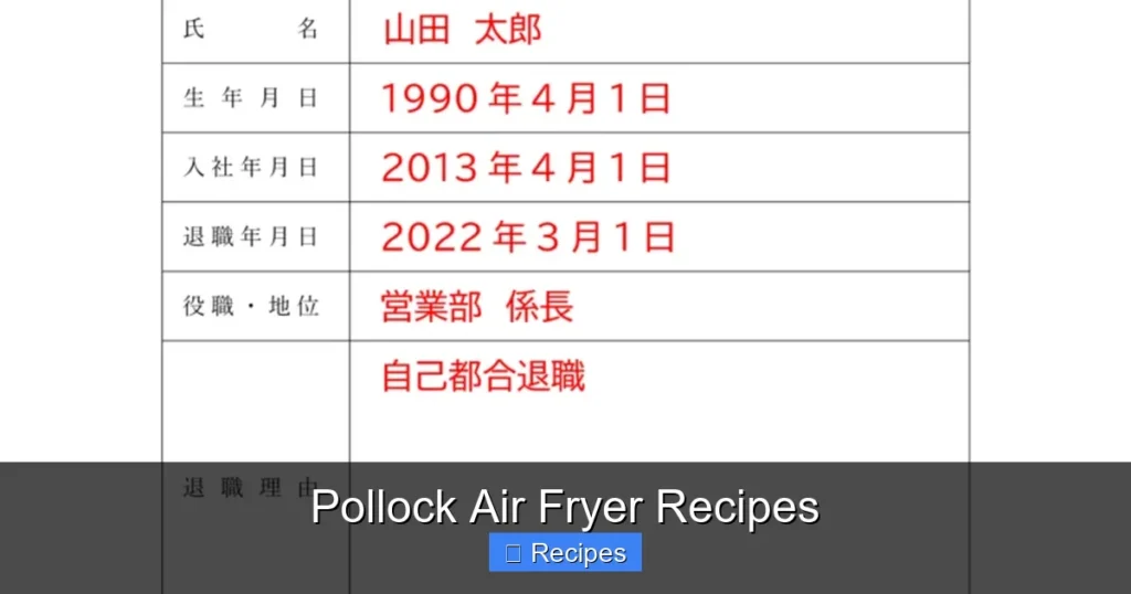 Pollock Air Fryer Recipes