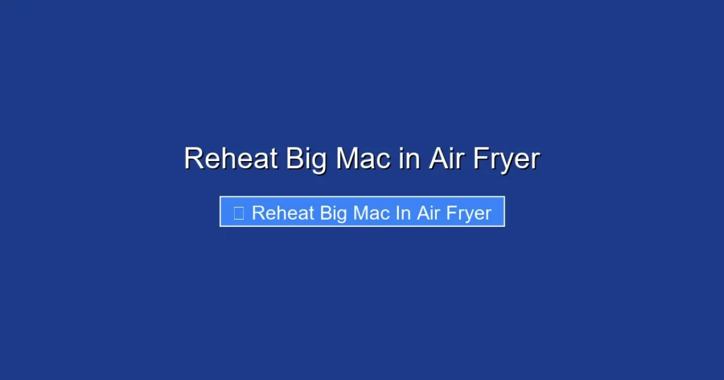 Reheat Big Mac in Air Fryer