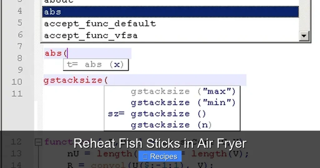 Reheat Fish Sticks in Air Fryer