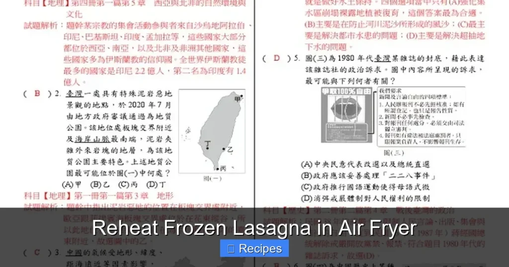 Reheat Frozen Lasagna in Air Fryer