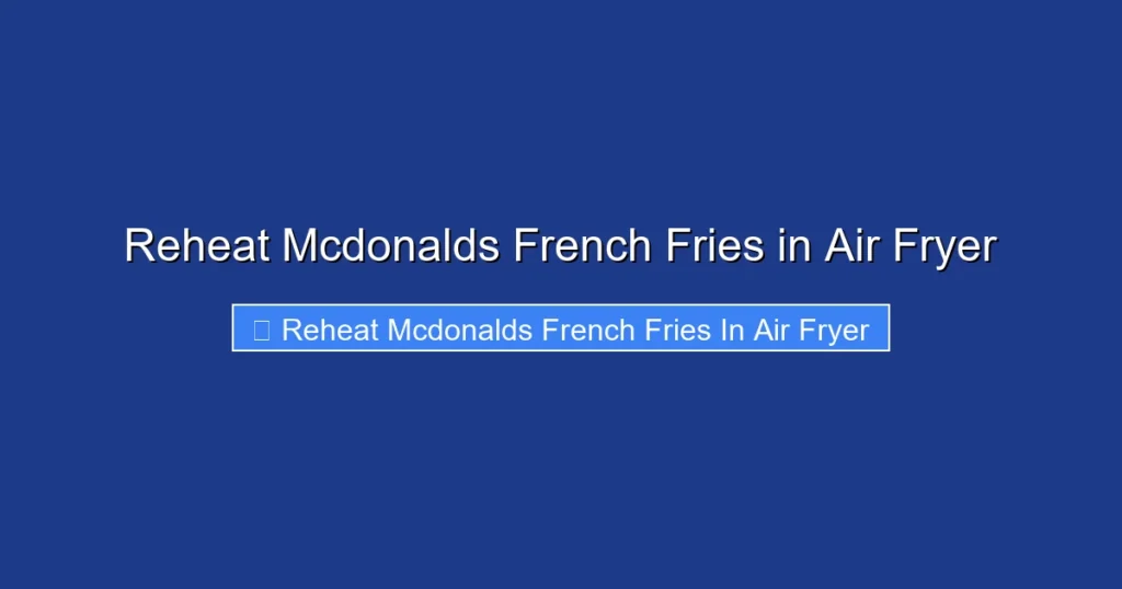 Reheat Mcdonalds French Fries in Air Fryer