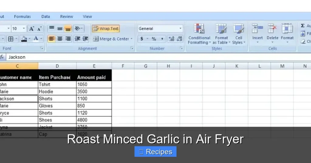 Roast Minced Garlic in Air Fryer