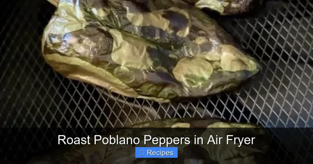 Roast Poblano Peppers in Air Fryer
